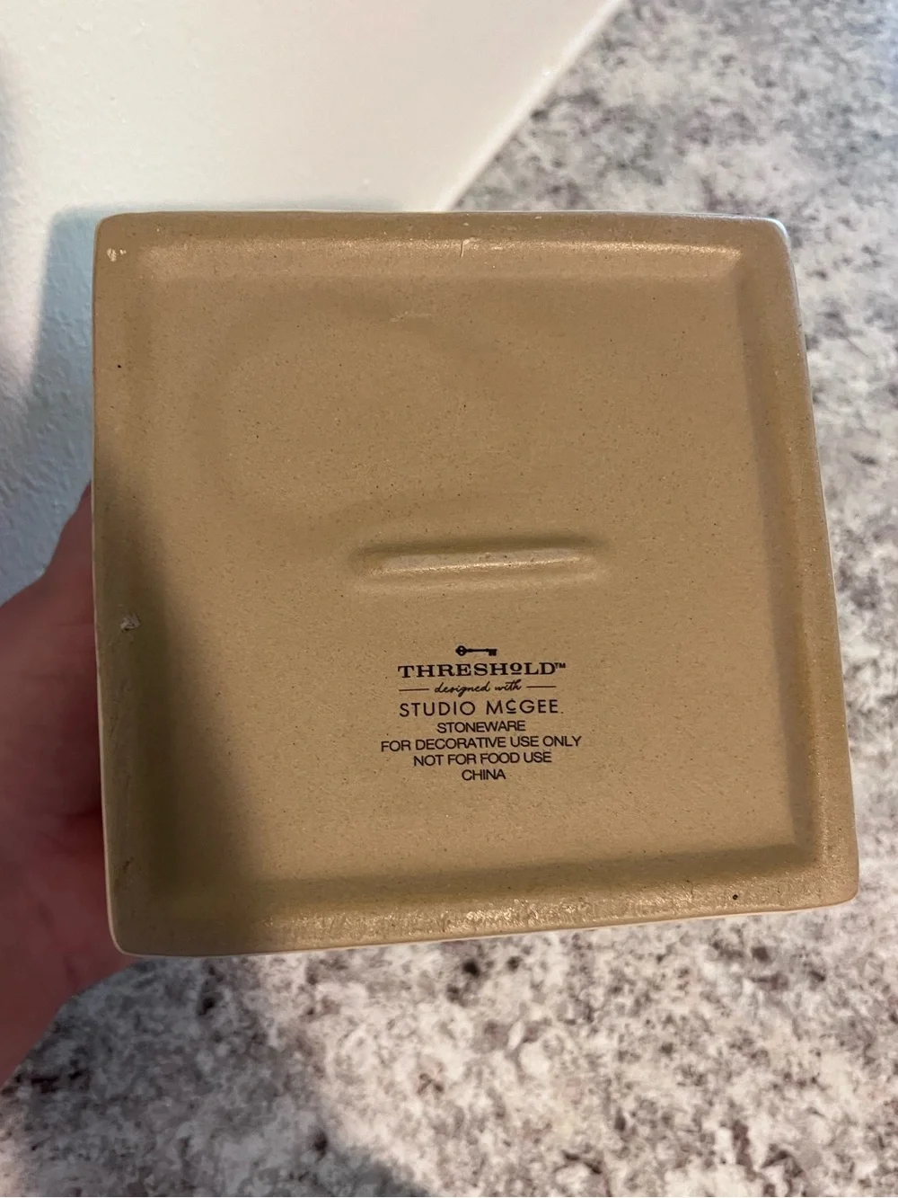 Threshold Studio McGee Ceramic Stoneware Cube Square Storage Canister